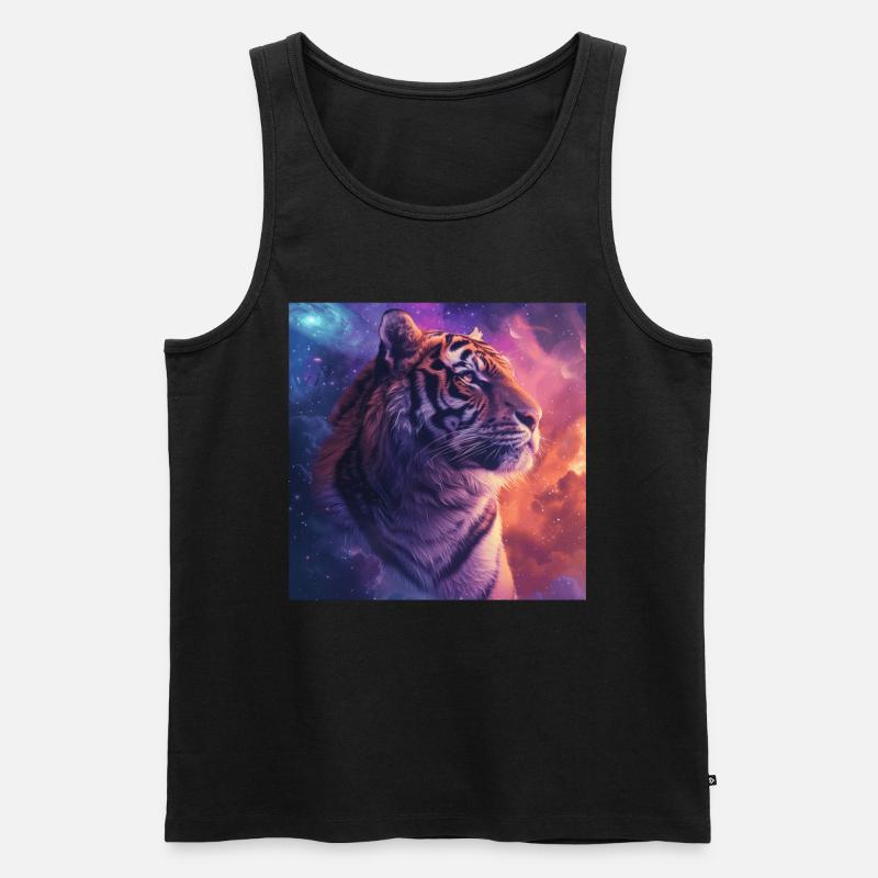 Tiger - Männer Premium Bio Tank Top - Schwarz