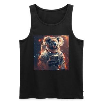 Koala - Men's Premium Organic Tank Top - black - Front - AI Model Male 178 light (178cm)