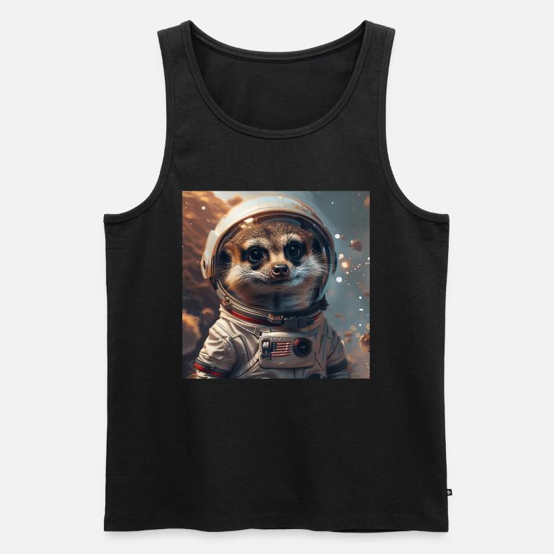 Erdmännchen - Männer Premium Bio Tank Top - Schwarz