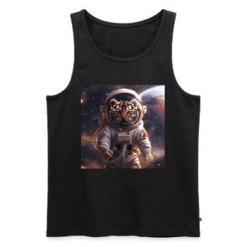 Tigre - Débardeur bio Premium Homme - noir - Devant - Michal (187cm)