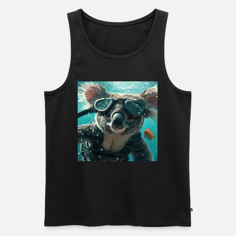 Koala - Männer Premium Bio Tank Top - Schwarz