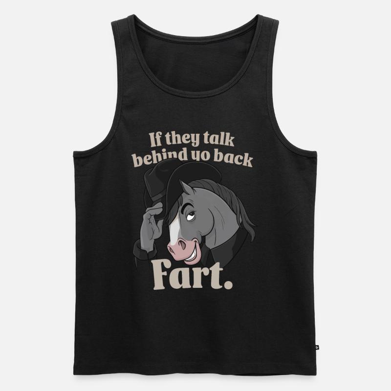 Pferd - Männer Premium Bio Tank Top - Schwarz