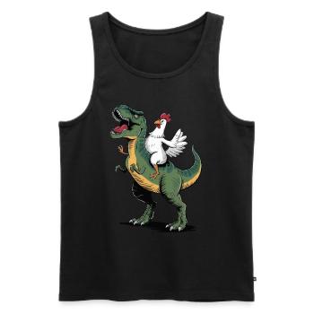 Huhn - Männer Premium Bio Tank Top - Schwarz - Vorne - Michal (187cm)