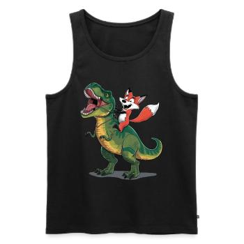 Fuchs - Männer Premium Bio Tank Top - Schwarz - Vorne - Michal (187cm)