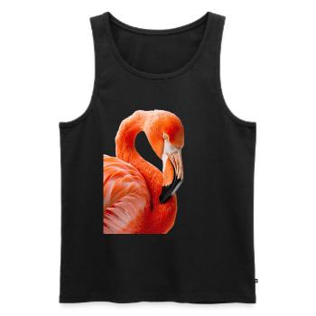 Flamingo - Men's Premium Organic Tank Top - black - Front - AI Model Male 178 light (178cm)