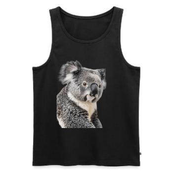 Koala - Men's Premium Organic Tank Top - black - Front - AI Model Male 178 light (178cm)