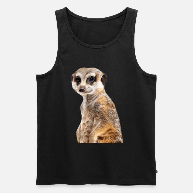 Erdmännchen - Männer Premium Bio Tank Top - Schwarz