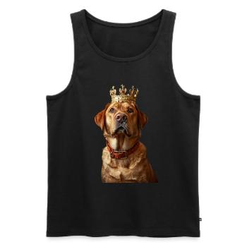Labrador Retriever - Männer Premium Bio Tank Top - Schwarz - Vorne - Michal (187cm)