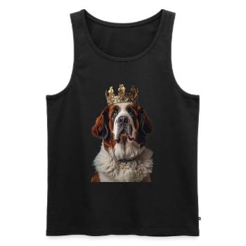 Saint Bernard - Men's Premium Organic Tank Top - black - Front - AI Model Male 178 light (178cm)