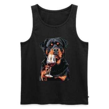 Rottweiler - Débardeur bio Premium Homme - noir - Devant - AI Model Male 178 light (178cm)