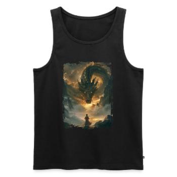 Kite - Men's Premium Organic Tank Top - black - Front - AI Model Male 178 light (178cm)