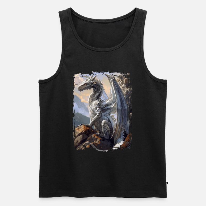 Drachen - Männer Premium Bio Tank Top - Schwarz