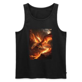Kite - Men's Premium Organic Tank Top - black - Front - AI Model Male 178 light (178cm)