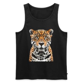 Jaguar - Débardeur bio Premium Homme - noir - Devant - Michal (187cm)