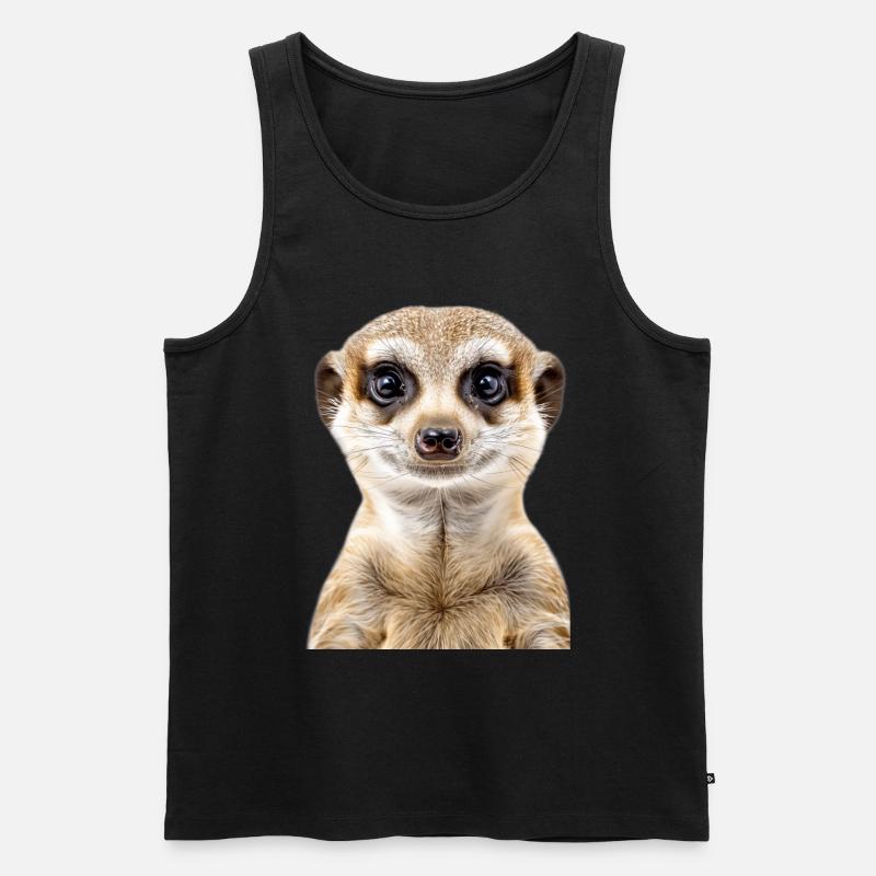 Erdmännchen - Männer Premium Bio Tank Top - Schwarz