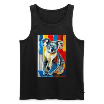 Koala - Men's Premium Organic Tank Top - black - Front - AI Model Male 178 light (178cm)