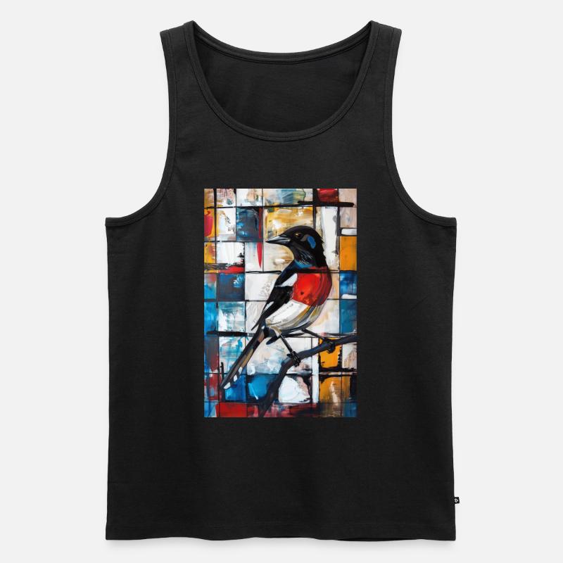 Elster - Männer Premium Bio Tank Top - Schwarz