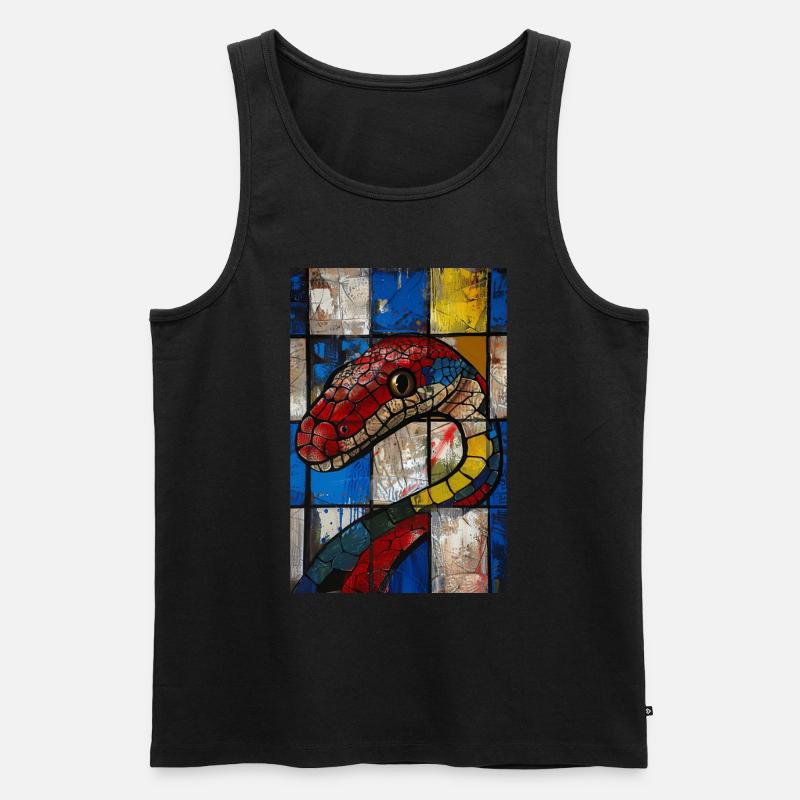 Schlange - Männer Premium Bio Tank Top - Schwarz