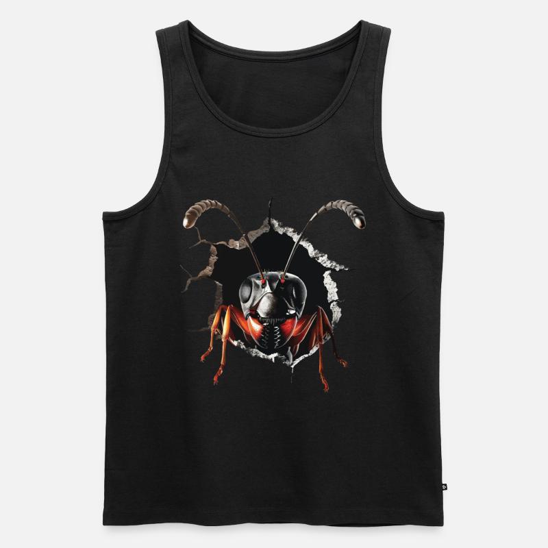 Ameise - Männer Premium Bio Tank Top - Schwarz