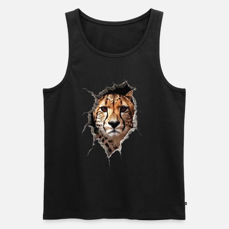 Gepard - Männer Premium Bio Tank Top - Schwarz