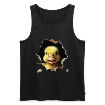 Ente - Männer Premium Bio Tank Top - Schwarz - Vorne - Michal (187cm)