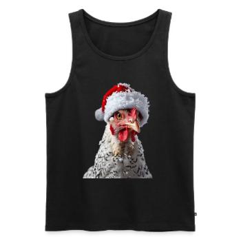 Huhn - Männer Premium Bio Tank Top - Schwarz - Vorne - Michal (187cm)