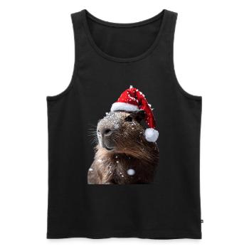 Capybara - Men's Premium Organic Tank Top - black - Front - Michal (187cm)