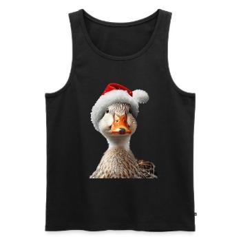 Ente - Männer Premium Bio Tank Top - Schwarz - Vorne - Michal (187cm)