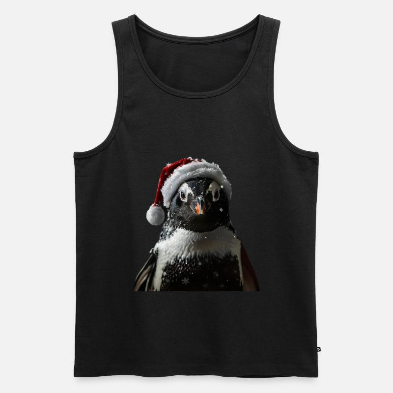 Pinguin - Männer Premium Bio Tank Top - Schwarz