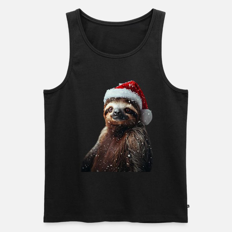 Faultier - Männer Premium Bio Tank Top - Schwarz