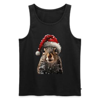 Squirrel - Men's Premium Organic Tank Top - black - Front - Michal (187cm)