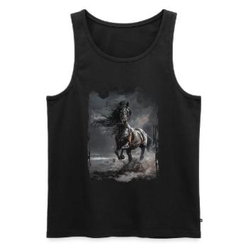 Arabe - Débardeur bio Premium Homme - noir - Devant - AI Model Male 178 light (178cm)