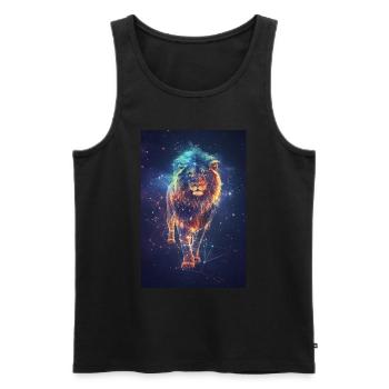 Zwillinge - Männer Premium Bio Tank Top - Schwarz - Vorne - AI Model Male 178 light (178cm)