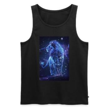 Schütze - Männer Premium Bio Tank Top - Schwarz - Vorne - AI Model Male 178 light (178cm)