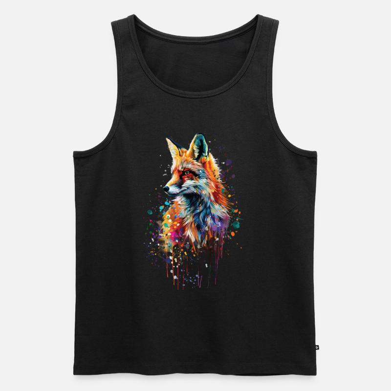 Fuchs - Männer Premium Bio Tank Top - Schwarz
