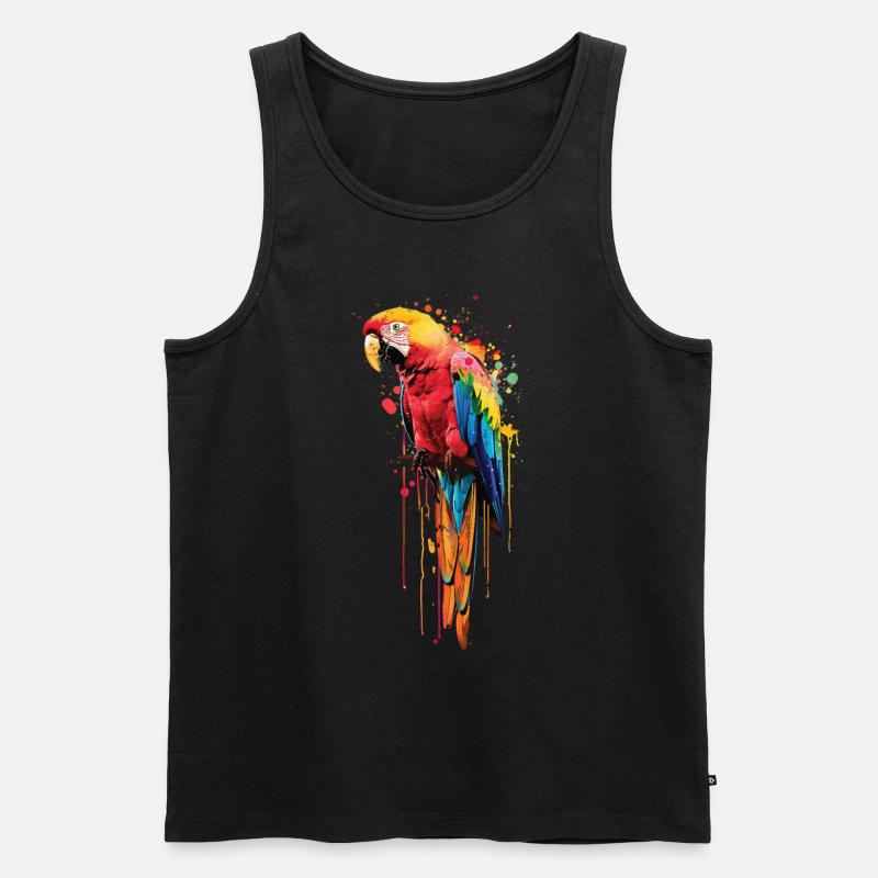 Papagei - Männer Premium Bio Tank Top - Schwarz