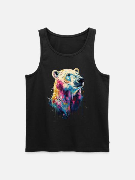 Polar bear - Men's Premium Organic Tank Top - black