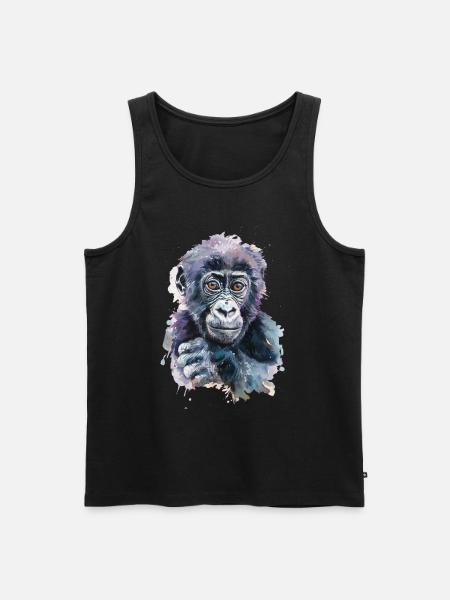 Gorilla - Men's Premium Organic Tank Top - black