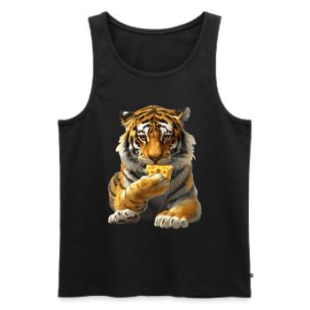 Tigre - Débardeur bio Premium Homme - noir - Devant - Michal (187cm)