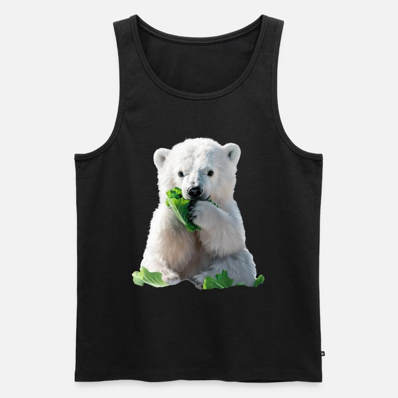Eisbär - Männer Premium Bio Tank Top - Schwarz
