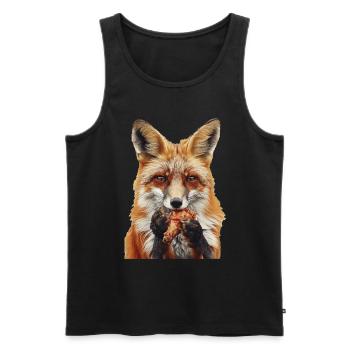 Fuchs - Männer Premium Bio Tank Top - Schwarz - Vorne - Michal (187cm)