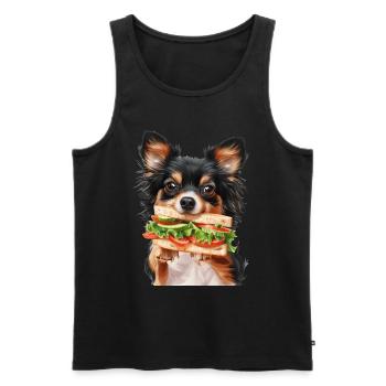 Chien - Débardeur bio Premium Homme - noir - Devant - Michal (187cm)