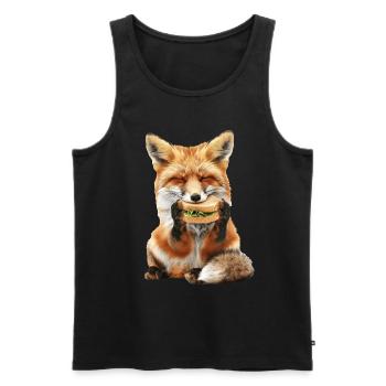 Fuchs - Männer Premium Bio Tank Top - Schwarz - Vorne - Michal (187cm)