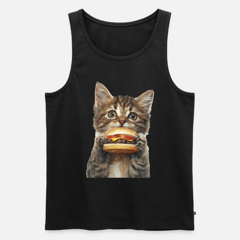 Katze - Männer Premium Bio Tank Top - Schwarz