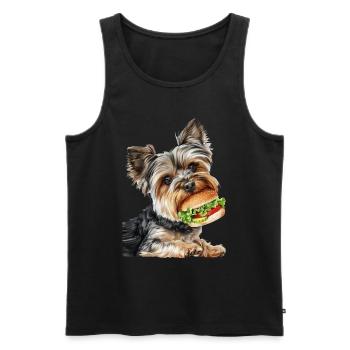 Chien - Débardeur bio Premium Homme - noir - Devant - Michal (187cm)