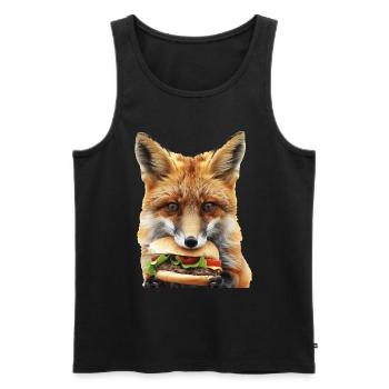 Fuchs - Männer Premium Bio Tank Top - Schwarz - Vorne - Michal (187cm)