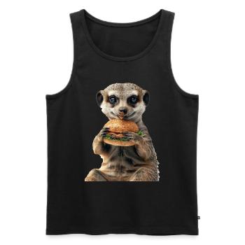 Meerkat - Men's Premium Organic Tank Top - black - Front - Michal (187cm)