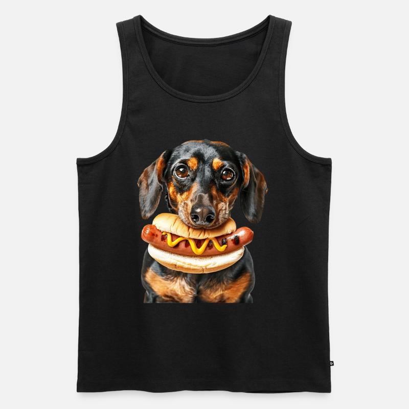 Hund - Männer Premium Bio Tank Top - Schwarz