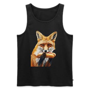 Fuchs - Männer Premium Bio Tank Top - Schwarz - Vorne - Michal (187cm)