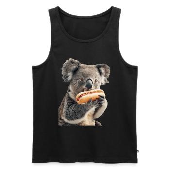 Koala - Men's Premium Organic Tank Top - black - Front - AI Model Male 178 light (178cm)